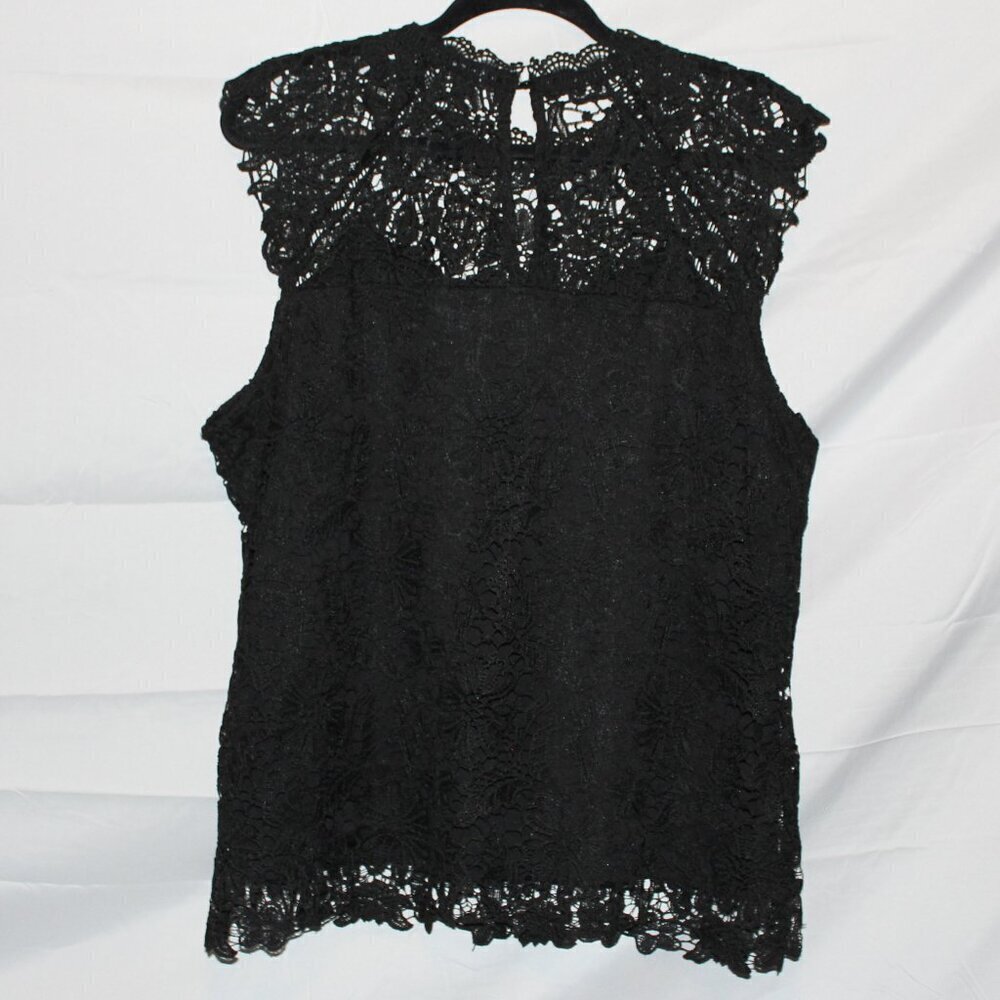Adiva, Lace Cap Sleeve Blouse, XL, Polyester, New w/o Tags - Picture 2 of 4